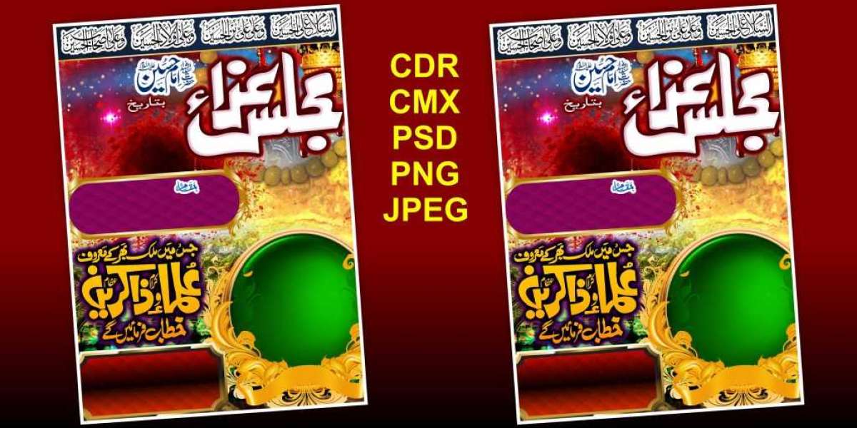 Majlis Poster Design – Urdu Poster CDR, PSD File Free Download