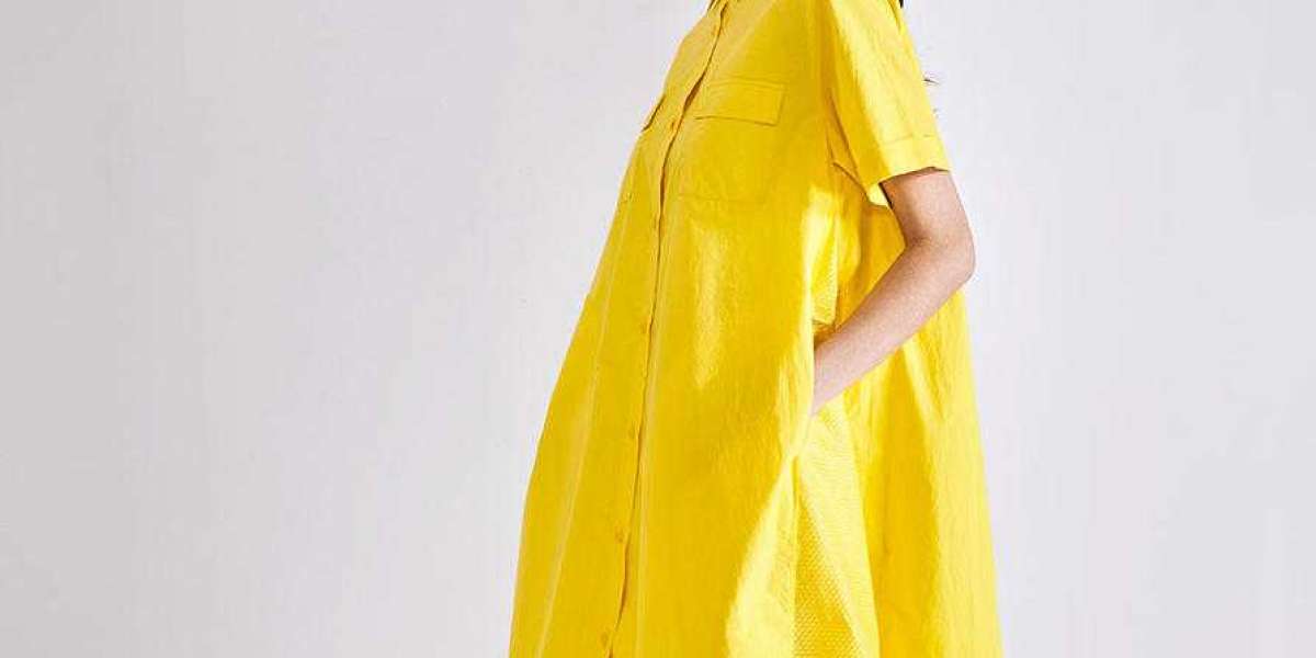 Yellow Short Sleeve Casual Dress